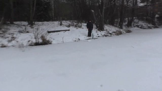 Первый лед зимняя рыбалка. На речке Честка 2021-2022 смотреть онлайн