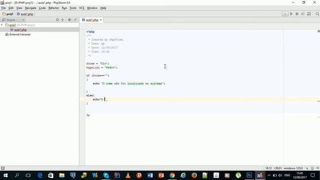 Aula 1 PHP - declaração de variáveis. смотреть онлайн