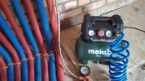 Опрессовка системы отопления воздухом.