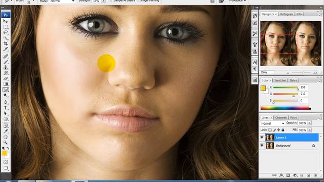 Photoshop Tutorial New | Dodge burn sponge tool Class 5 смотреть онлайн
