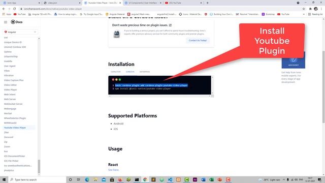 Ionic 5 : Youtube Player with Cordova Plugin смотреть онлайн