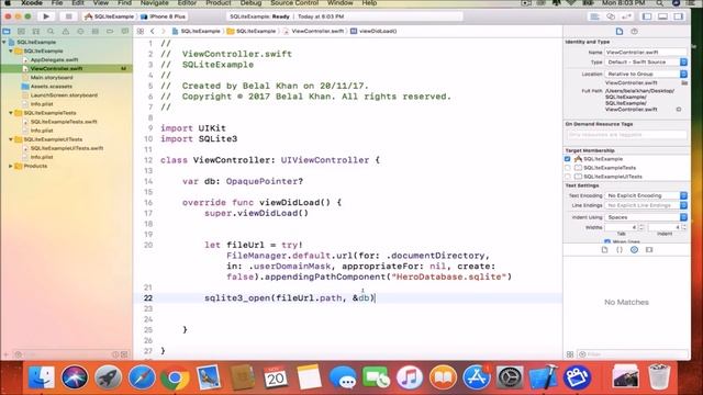 #1 Swift SQLite Tutorial - Creating Database and Table смотреть онлайн