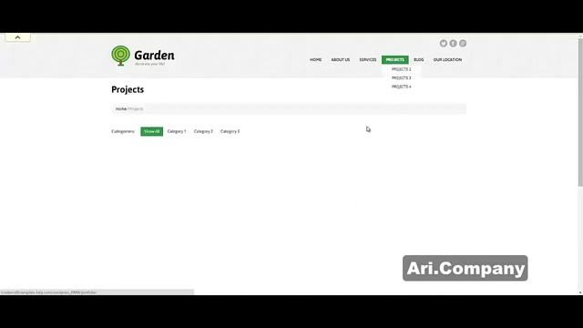 WordPress шаблон Garden - Ari.Company смотреть онлайн