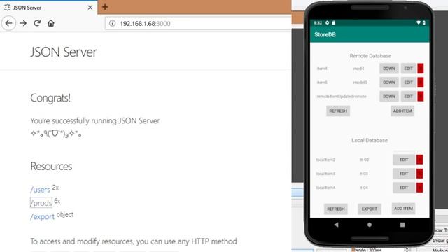 Local and Remote Database Android App with Json Server смотреть онлайн
