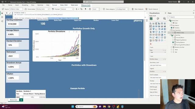 PowerBI Monte Carlo Portfolio Modeling Tutorial смотреть онлайн