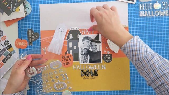 Halloween Scrapbook Layout with Hey Pumpkin смотреть онлайн