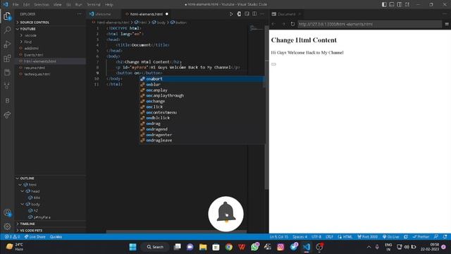Write a JavaScript code to change the HTML content. смотреть онлайн