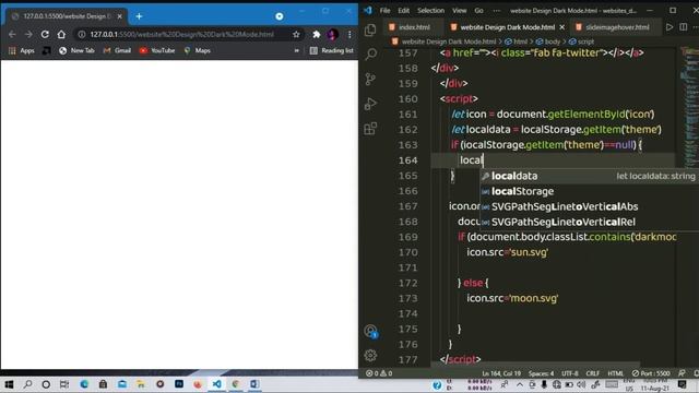How To Make Any Website DARK MODE On Reload Page | HTML, CSS & JavaScript Part-3 смотреть онлайн