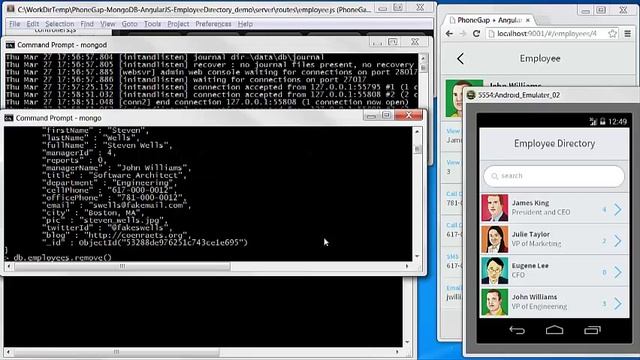 PhoneGap + AngularJS + Topcoat + MongoDB (part 2 - MongoDB) смотреть онлайн