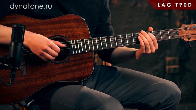 Обзор акустической гитары LAG T90D смотреть онлайн