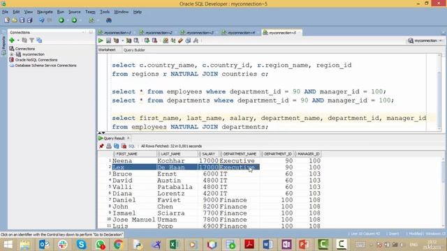 74 NATURAL JOIN / SQL для начинающих с нуля до сертификата Oracle смотреть онлайн