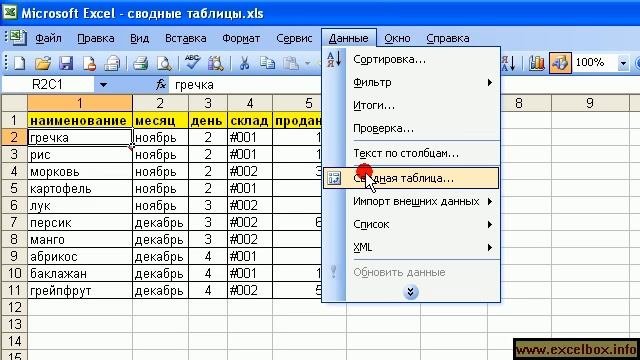 Сводная таблица Excel. Видео 2 смотреть онлайн