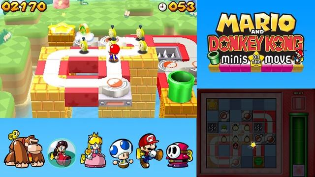 Mario and Donkey Kong: Minis on the Move - Mario's Main Event Levels 41-45 (Nintendo 3DS) смотреть онлайн