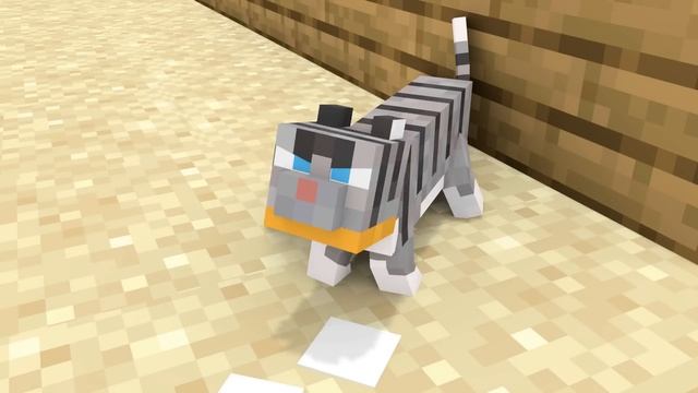 Monster school : Baby Zombie Girl and the poor cat - Minecraft Animation смотреть онлайн