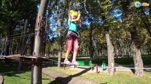 ВЛОГ в Веревочном Парке для детей! Ярослава УПАЛА((  Outdoor Playground for kids!