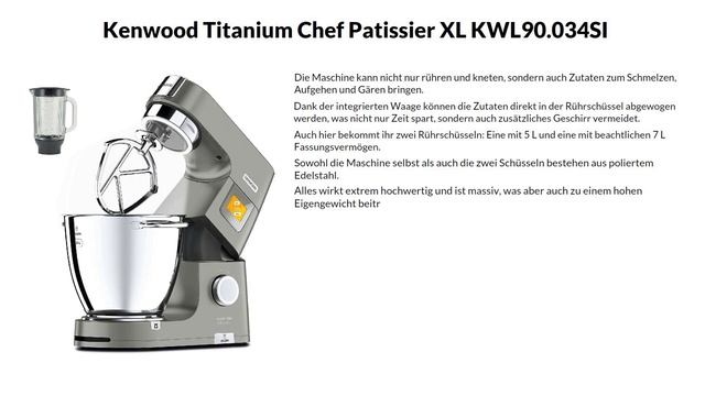 Kenwood Titanium Chef Patissier XL KWL90.034SI - Test Bericht 2024 [Deutsch] смотреть онлайн