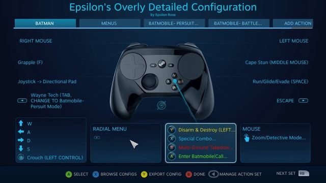 Epsilon's Overly Detailed Steam Controler Configuration for Arkham Knight смотреть онлайн
