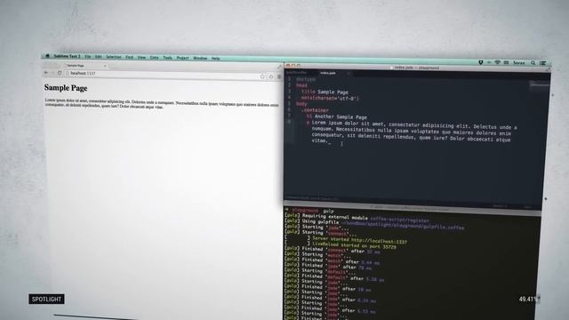 Spotlight 01 — Node.js | Express.js | Gulp.js | Snap.svg смотреть онлайн