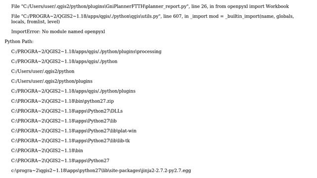 GIS: QGIS, Python and GniPlannerFTTH Error смотреть онлайн