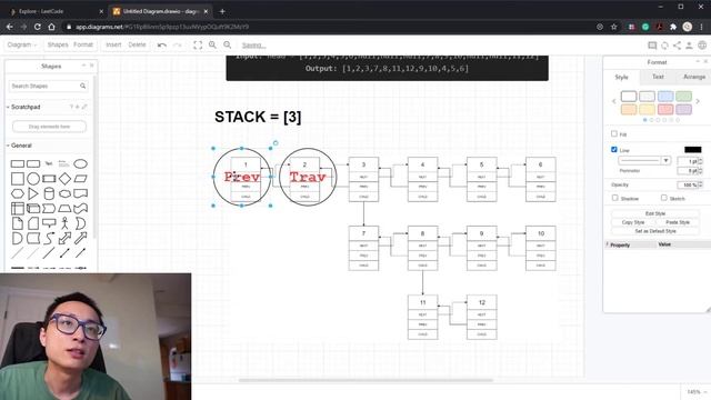 Leetcode 430 Flatten a Multilevel Doubly Linked List смотреть онлайн