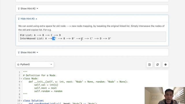 Leetcode - Copy List with Random Pointer (Python) смотреть онлайн