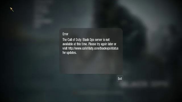 The black ops servers is not available at this time. Call of Duty: Black Ops Error смотреть онлайн