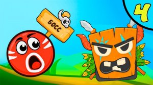 Несносный КРАСНЫЙ ШАР против злодеев в масках #4. Зеленые холмы 4. Мультик Red Ball на Игрули TV