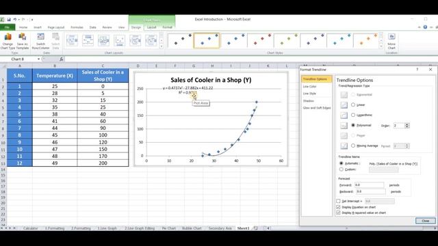 Excel Video 9: Excel simple linear regression & R2 in Excel смотреть онлайн