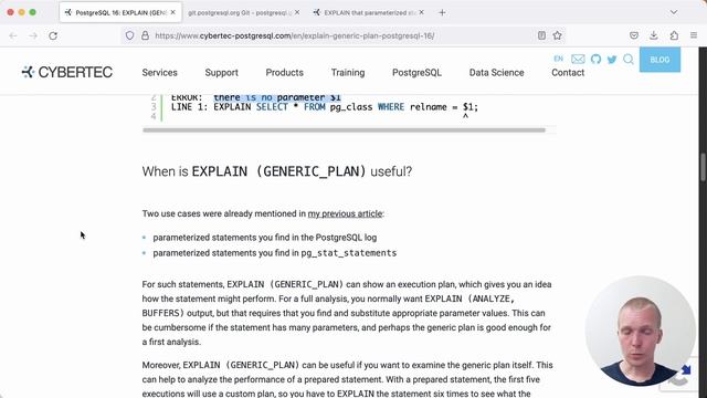 Waiting for Postgres 16: Running EXPLAIN on any query (even with $1 parameters!) смотреть онлайн