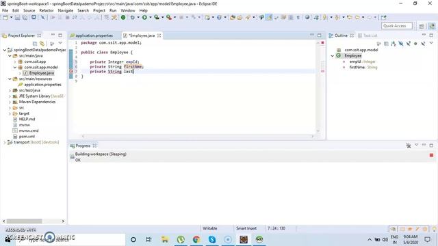 how to create spring boot data and Mysql project by java temple смотреть онлайн