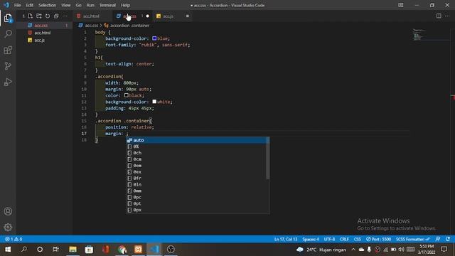 Accordion html css javascript смотреть онлайн