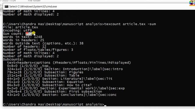 Counting Total Number of Words and Pages of Latex documents by Excluding the Figures/Tables смотреть онлайн