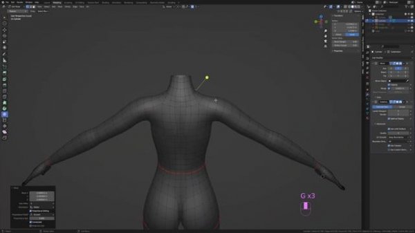 Body base mesh 3d modeling | practice | blender | again