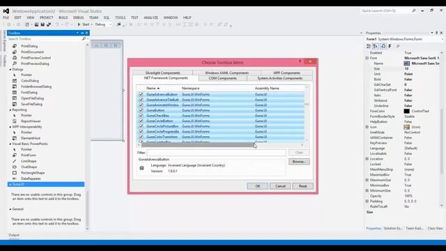 How to Add Guna UI Tools to Visual Studio смотреть онлайн