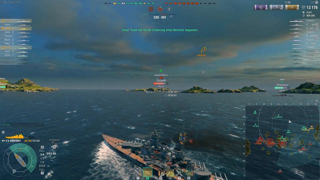 WOWS 0.8.5.1 Großer Kurfürst, Secodary IFHE, Close Quater, Dreadnought смотреть онлайн