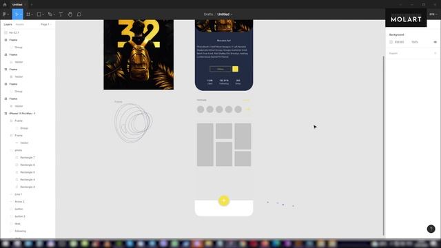 FIGMA SPEED TUTORIA | UI/UX MOBILE DESIGN | MOLART смотреть онлайн