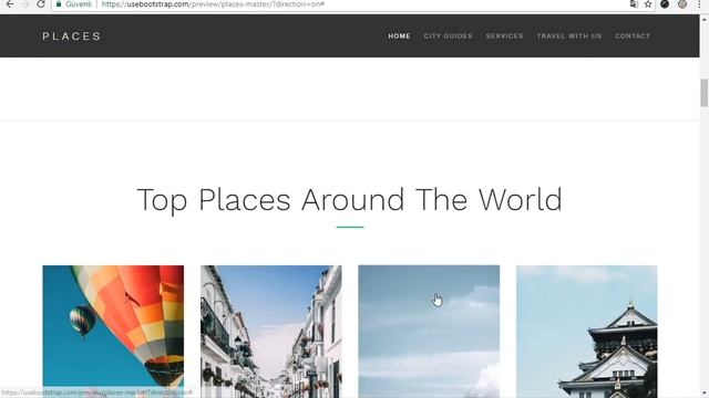 Places - Free Bootstrap Theme Preview смотреть онлайн