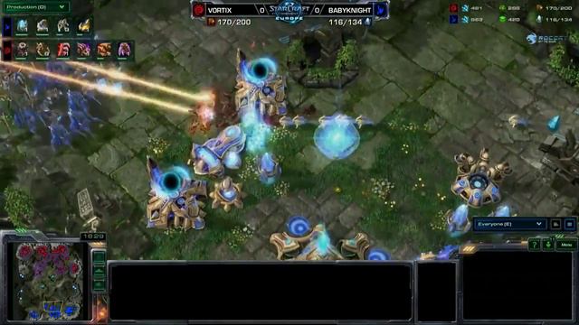 StarCraft 2 BabyKnight vs VortiX World Championship Series Gameplay смотреть онлайн