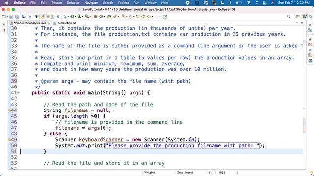 Java M11GA2P1b Production Analysis - Read filename смотреть онлайн