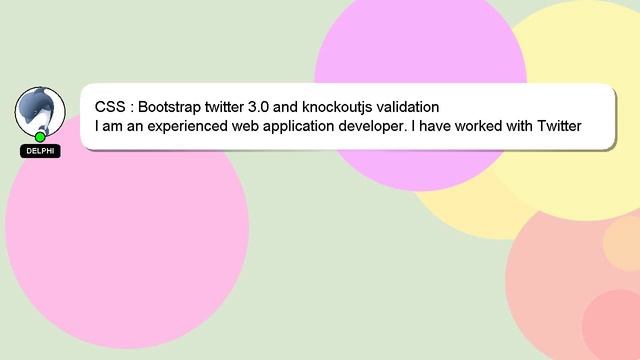 CSS : Bootstrap twitter 3.0 and knockoutjs validation смотреть онлайн