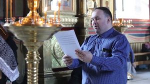 Регент архиерейского мужского хора Геннадий Горохов исполнил «Да исправится молитва моя...»
