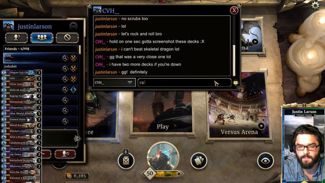 CVH & JustinLarson Practice Gauntlet Decks | Elder Scrolls Legends смотреть онлайн