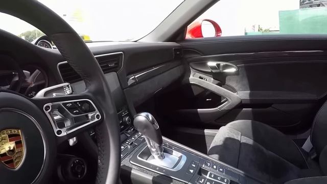 Porsche 911 Carrera GTS Cabriolet 991.2 new model 2017 Facelift red walkaround and interior K813 смотреть онлайн