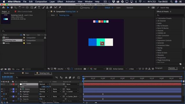 Animating a Fake 3D Rubik's Cube - After Effects Tutorial смотреть онлайн