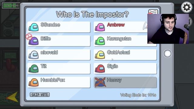 Among Us..... But the IMPOSTER has 0 SECOND KILL TIMER! смотреть онлайн