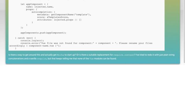require.context not a function when trying to run Mocha tests смотреть онлайн