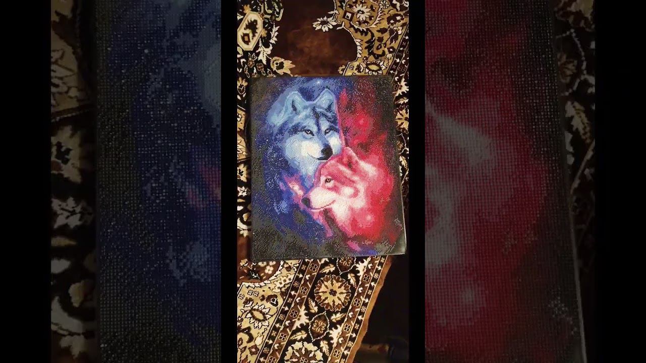 ▷Волк с волчицей Алмазная мозаика◁ смотреть онлайн