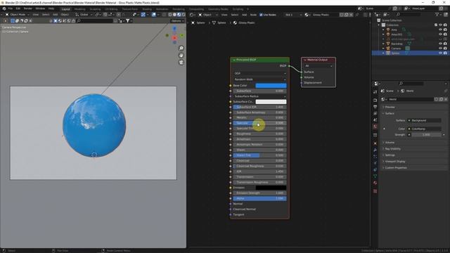 How To Make Blender Glossy Plastic And Matte Plastic Material Using BSDF Shader