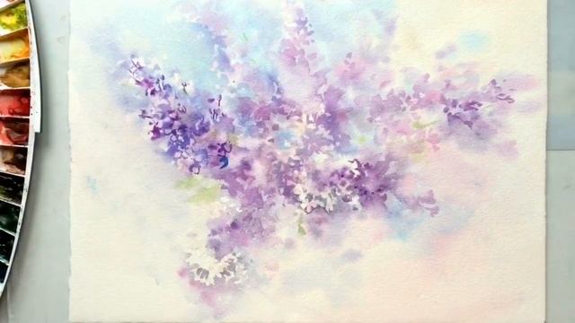 Рисуем сирень акварелью смотреть онлайн