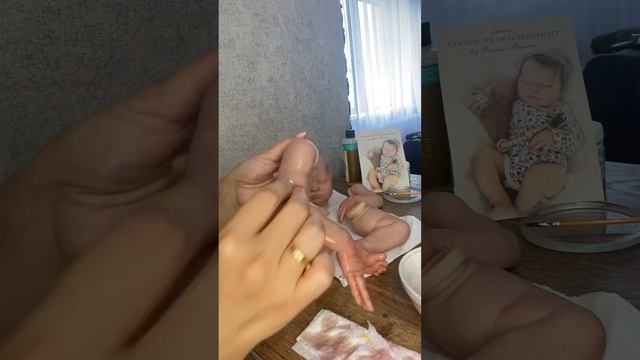 МК по созданию куклы Реборн. Финишные слои: Коричневый и желтый цвет ? смотреть онлайн